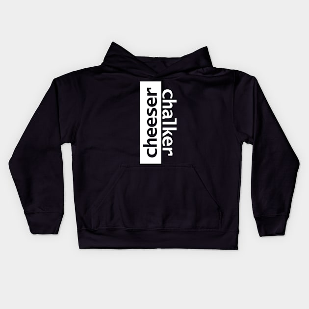 Minimal Typography Cheeser Gamer Kids Hoodie by ellenhenryart